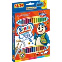 BAMBINO KREDKI OŁÓWKOWE 18/36 KOLORY DREWNIANE TRÓJKĄTNE