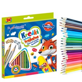 BAMBINO KREDKI OŁÓWKOWE 24 KOL. SZKOLNE TRÓJKĄTNE