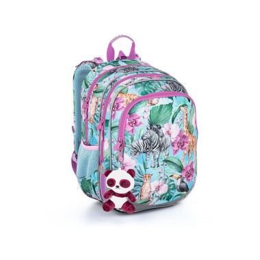 Topgal Plecak szkolny 2w1 piórnik safari SET ELLY 23004 klasa 1-4