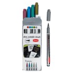 TOMA Markery dekoracyjne brush metalic 5szt TOMA Markery dekoracyjne brush metalic 5szt