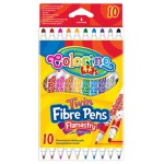 FLAMASTRY DWUSTRONNE 10 KOLORÓW COLORINO