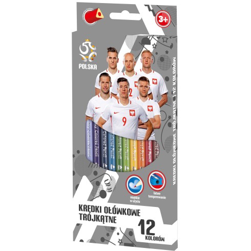 KREDKI OŁÓWKOWE TRÓJKĄTNE PZPN PZ-11 ASTRA POLSKA