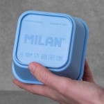 MILAN Kwadratowe pudełko śniadaniowe 0.33L jasnoniebieskie MILAN Kwadratowe pudełko śniadaniowe 0.33L jasnoniebieskie