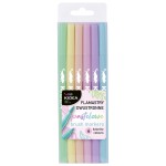 Kidea Flamastry dwustronne pastelowe B brush 6 kolorów Kidea Flamastry dwustronne pastelowe B brush 6 kolorów