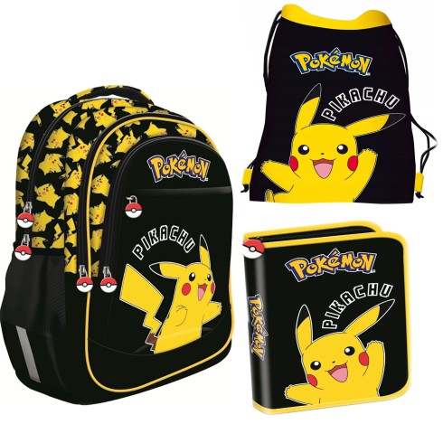 ST.RIGHT Plecak szkolny 3w1 Pokemon klasa 1-3 ST.RIGHT Plecak szkolny 3w1 Pokemon klasa 1-3