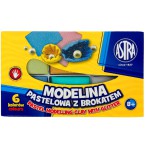 ASTRA MODELINA PASTELOWA Z BROKATEM SZKOLNA 6 KOL ASTRA MODELINA PASTELOWA Z BROKATEM SZKOLNA 6 KOL