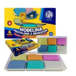 ASTRA MODELINA PASTELOWA Z BROKATEM SZKOLNA 6 KOL ASTRA MODELINA PASTELOWA Z BROKATEM SZKOLNA 6 KOL