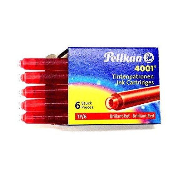 NABOJE DO PIÓRA PELIKAN CZERWONE