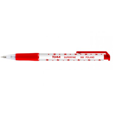 TOMA Długopis S-FINE automatyczny czerwony TO-069