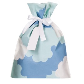 CRAFT Torebka prezentowa 30x45 cm chmurki blue