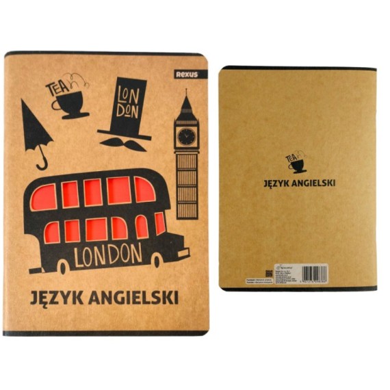 ZESZYT W KRATKĘ A5 JĘZYK ANGIELSKI EKO