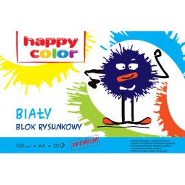 BLOK RYSUNKOWY BIAŁY HAPPY COLOR A4 100G/M