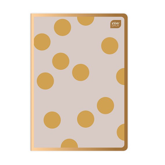 INTERDRUK ZESZYT A5 W KRATKĘ 60 KRATKA METALLIC SATIN GOLD