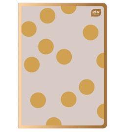 INTERDRUK ZESZYT A5 W KRATKĘ 60 KRATKA METALLIC SATIN GOLD