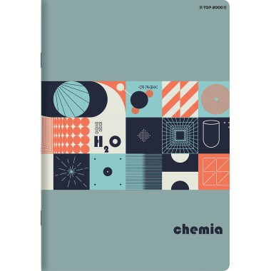 ZESZYT DO CHEMII W KRATKĘ A5 TEMATYCZNY Z ŚCIĄGĄ 60 KARTEK TOP-2000
