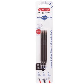 HERLITZ NABOJE DO WYMAZYWALNEGO PIÓRA KULKOWEGO MY.PEN 3 SZT. NA BLISTRZE CZARNE