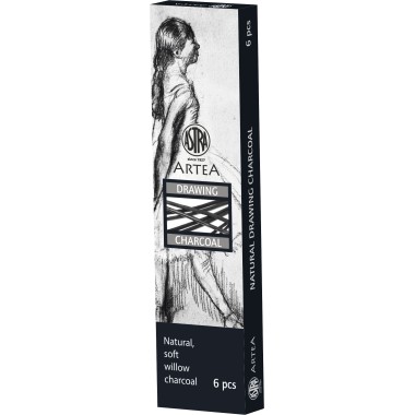 WĘGIEL RYSUNKOWY NATURALNY ASTRA 6-8 MM 6 SZTUK