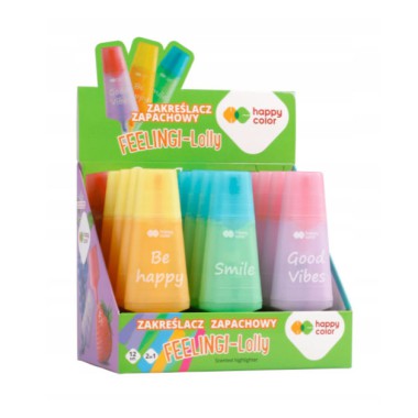 Happy Color zakreślacz lolly zapachowy dwustronny