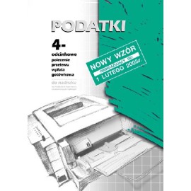 PODATKI. Polecenie przelewu - wpłata gotówkowa (4 odc.) A4 M&ampampampP