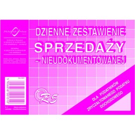 Dzienne zestawienie sprzedaży nieudokumentowanej A6 M&ampampP