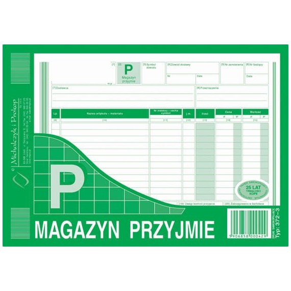 DRUK 372-3 P MAGAZYN PRZYJMIE A5 M&ampampP