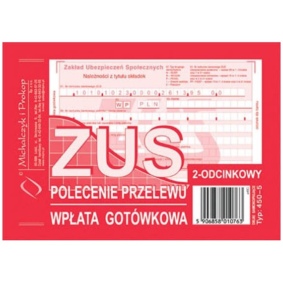 Druk 	Polecenie przelewu ZUS (2 odc.) A6 M&ampampampP