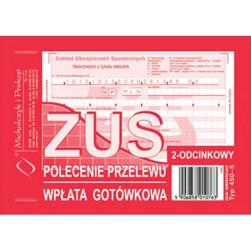 Druk 	Polecenie przelewu ZUS (2 odc.) A6 M&ampampampP