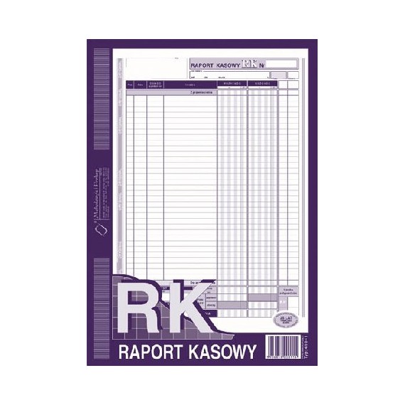 Druk Raport kasowy A4  M&ampampP