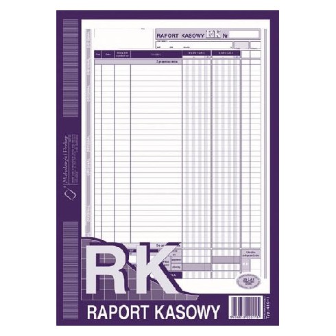 Druk Raport kasowy A4  M&ampampP