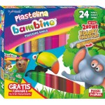 PLASTELINA BAMBINO 24 KOLORÓW +PODKŁADKA DO PRAC PLASTYCZNYCH