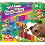 PLASTELINA BAMBINO 24 KOLORÓW +PODKŁADKA DO PRAC PLASTYCZNYCH