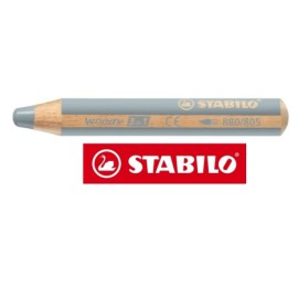KREDKA WOODY 3w1 STABILO SREBRNA