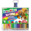 KREDKI BAMBINO W DREWNIANEJ OPRAWIE Z TEMPERÓWKĄ 18 kol.
