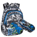 Coolpack Plecak szkolny 2w1 klasa 1-3 T-REX zestaw