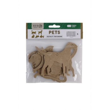 HAPPY COLOR Kształty tekturowe PETS 5 sztuk