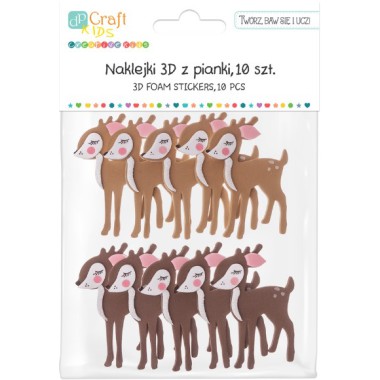 CRAFT Naklejki 3D z pianki BAMBI 10 szt.
