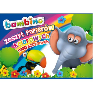 BAMBINO ZESZYT PAPIERÓW KOLOROWYCH NABŁYSZCZANY A4/10KARTEK