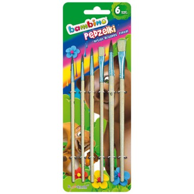 Pędzelki Bambino zestaw 6szt
