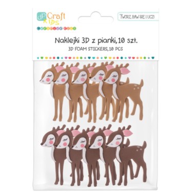 Naklejki 3d ozdobne jelonki 10szt