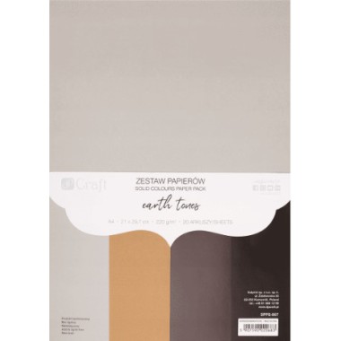 CRAFT Zeszyt papierów kolorowych A4 earth tones 220g/20 arkuszy