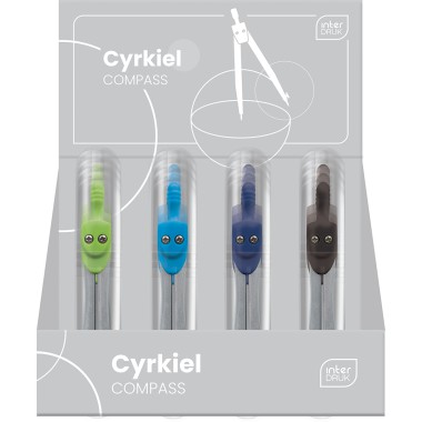 Interdruk Cyrkiel w etui kolorowy
