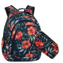 Coolpack Plecak szkolny młodzieżowy 2w1 RIO KWIATY ZESTAW
