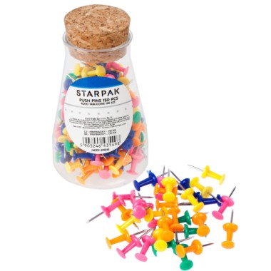 STARPAK Pinezki kolorowe do tablic 150 sztuk