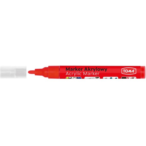 TOMA Marker Akrylowy czerwony 4 mm