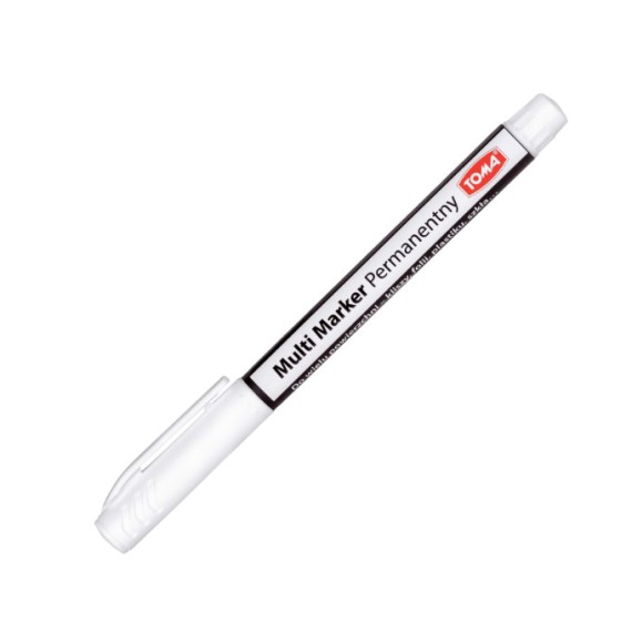 TOMA Pisak Marker permanentny biały CD 1mm TO-333