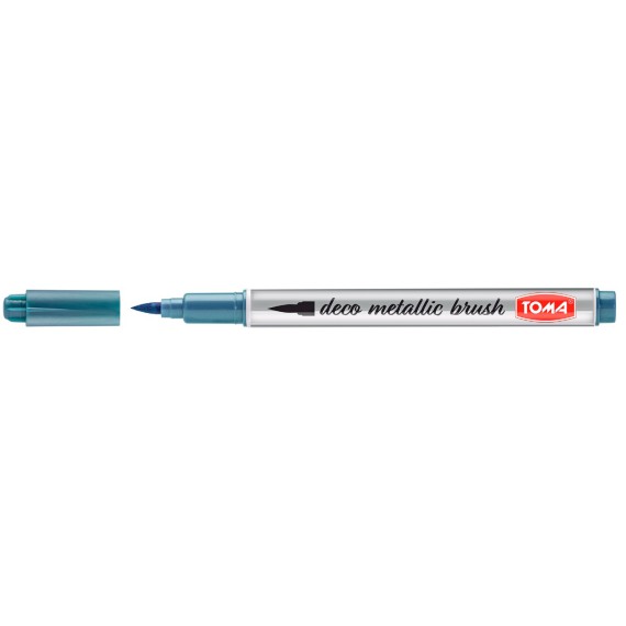 TOMA Pisak deco metallic brush niebieski