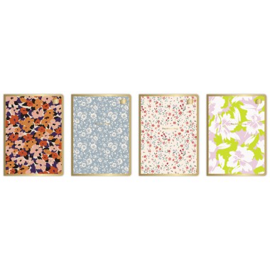 Interdruk Zeszyt METALLIC FLORAL 8szt zestaw A5 60 K KRATKA