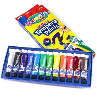 Colorino Farby Patio kids Tempera w tubach 12 kol.