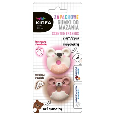 Gumka do mazania zapachowa misie 2szt