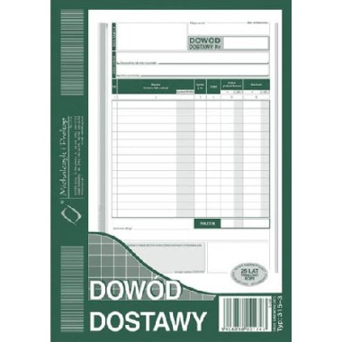 Druk Dowód dostawy A5 M&ampampP